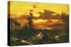 Sunset Glow-Albert Bierstadt-Stretched Canvas