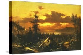 Sunset Glow-Albert Bierstadt-Stretched Canvas