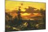 Sunset Glow-Albert Bierstadt-Mounted Art Print