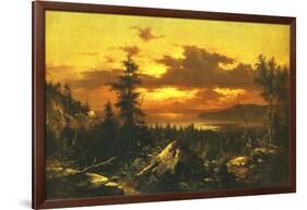 Sunset Glow-Albert Bierstadt-Framed Art Print