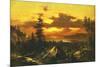 Sunset Glow-Albert Bierstadt-Mounted Premium Giclee Print