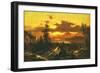 Sunset Glow-Albert Bierstadt-Framed Art Print