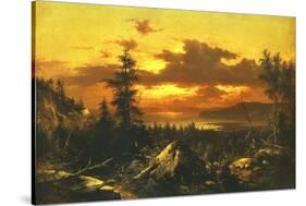 Sunset Glow-Albert Bierstadt-Stretched Canvas