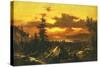 Sunset Glow-Albert Bierstadt-Stretched Canvas