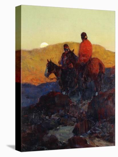 Sunset Glow-Frank Tenney Johnson-Stretched Canvas