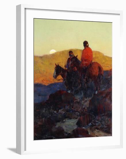 Sunset Glow-Frank Tenney Johnson-Framed Giclee Print