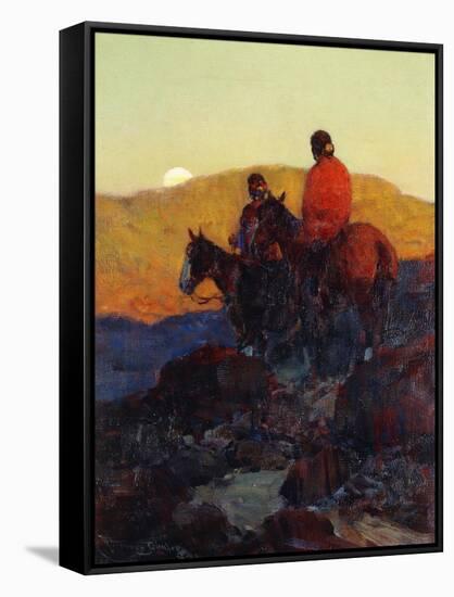 Sunset Glow-Frank Tenney Johnson-Framed Stretched Canvas