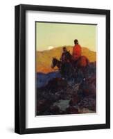 Sunset Glow-Frank Tenney Johnson-Framed Premium Giclee Print