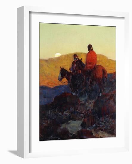Sunset Glow-Frank Tenney Johnson-Framed Giclee Print