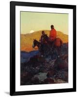 Sunset Glow-Frank Tenney Johnson-Framed Giclee Print