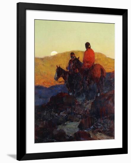 Sunset Glow-Frank Tenney Johnson-Framed Giclee Print