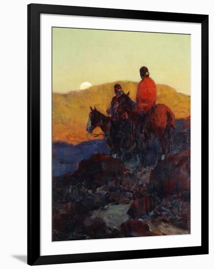 Sunset Glow-Frank Tenney Johnson-Framed Giclee Print