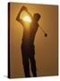 Sunset Golf Silhouette-null-Stretched Canvas