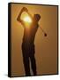 Sunset Golf Silhouette-null-Framed Stretched Canvas