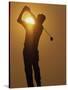 Sunset Golf Silhouette-null-Stretched Canvas