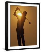 Sunset Golf Silhouette-null-Framed Premium Photographic Print