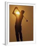 Sunset Golf Silhouette-null-Framed Premium Photographic Print