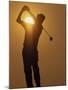 Sunset Golf Silhouette-null-Mounted Premium Photographic Print