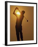 Sunset Golf Silhouette-null-Framed Photographic Print