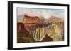 Sunset, Granite Gorge, Grand Canyon-null-Framed Art Print