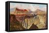 Sunset, Granite Gorge, Grand Canyon-null-Framed Stretched Canvas