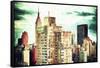 Sunset Green Sun-Philippe Hugonnard-Framed Stretched Canvas