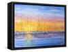 Sunset Harbour-Margaret Coxall-Framed Stretched Canvas