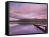 Sunset, Hawes End Landing Stage Jetty, Derwent Water, Lake District, Cumbria, England, UK-Neale Clarke-Framed Stretched Canvas
