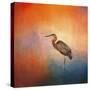 Sunset Heron-Jai Johnson-Stretched Canvas