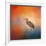 Sunset Heron-Jai Johnson-Framed Giclee Print