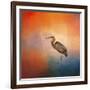 Sunset Heron-Jai Johnson-Framed Giclee Print