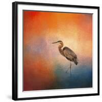 Sunset Heron-Jai Johnson-Framed Giclee Print