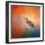 Sunset Heron-Jai Johnson-Framed Giclee Print