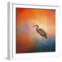 Sunset Heron-Jai Johnson-Framed Giclee Print