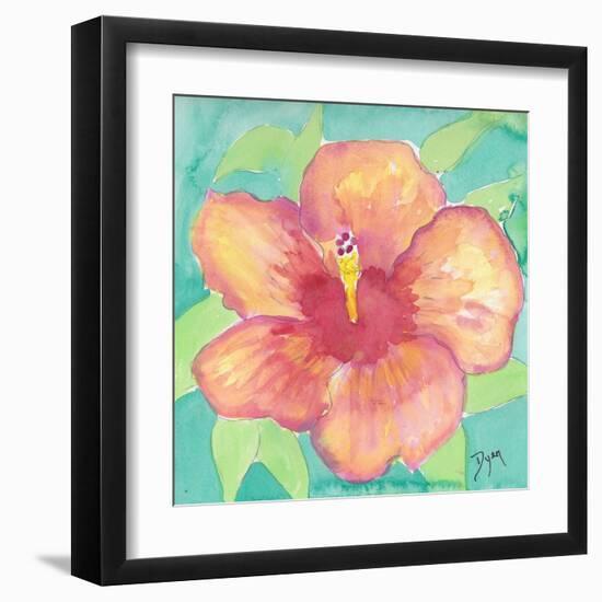 Sunset Hibiscus II-Beverly Dyer-Framed Art Print