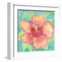 Sunset Hibiscus II-Beverly Dyer-Framed Art Print