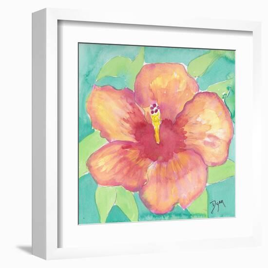 Sunset Hibiscus II-Beverly Dyer-Framed Art Print