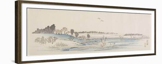 Sunset Hill, 1837-1844-Utagawa Hiroshige-Framed Premium Giclee Print