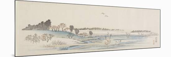 Sunset Hill, 1837-1844-Utagawa Hiroshige-Mounted Premium Giclee Print