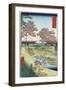 Sunset Hill, Meguro in the Eastern Capital-Ando Hiroshige-Framed Giclee Print