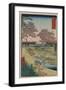 Sunset Hill, Meguro in the Eastern Capital-Ando Hiroshige-Framed Giclee Print