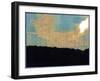 Sunset-Hollywood Hills-Frank Redlinger-Framed Art Print