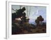 Sunset Hope Ranch-Elmer Wachtel-Framed Art Print