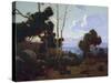 Sunset Hope Ranch-Elmer Wachtel-Stretched Canvas
