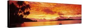 Sunset, Huahine Island, Tahiti-null-Stretched Canvas