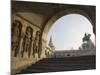 Sunset Ight on St. Stephens Statue, Castle Hill Area, Budapest, Hungary, Europe-Christian Kober-Mounted Photographic Print