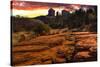 Sunset Image of Cathedral Rock.-diro-Stretched Canvas