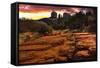 Sunset Image of Cathedral Rock.-diro-Framed Stretched Canvas