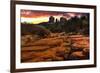 Sunset Image of Cathedral Rock.-diro-Framed Photographic Print