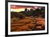 Sunset Image of Cathedral Rock.-diro-Framed Photographic Print